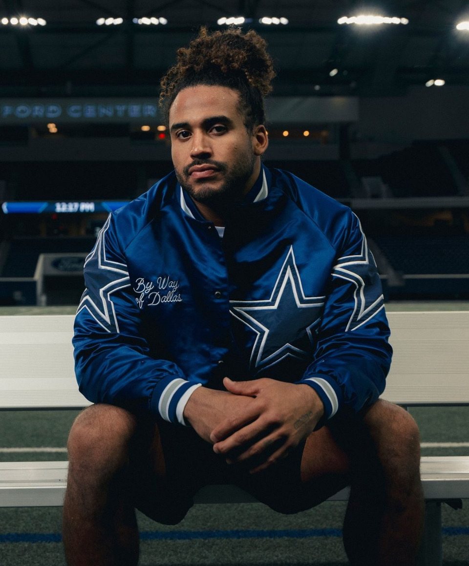 Dallas Cowboys custom satin jacket and NFL apparel, finished product and details