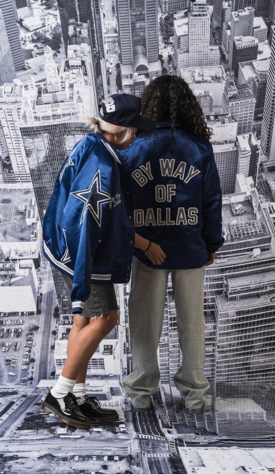 Dallas Cowboys custom satin jacket and NFL apparel, finished product and details