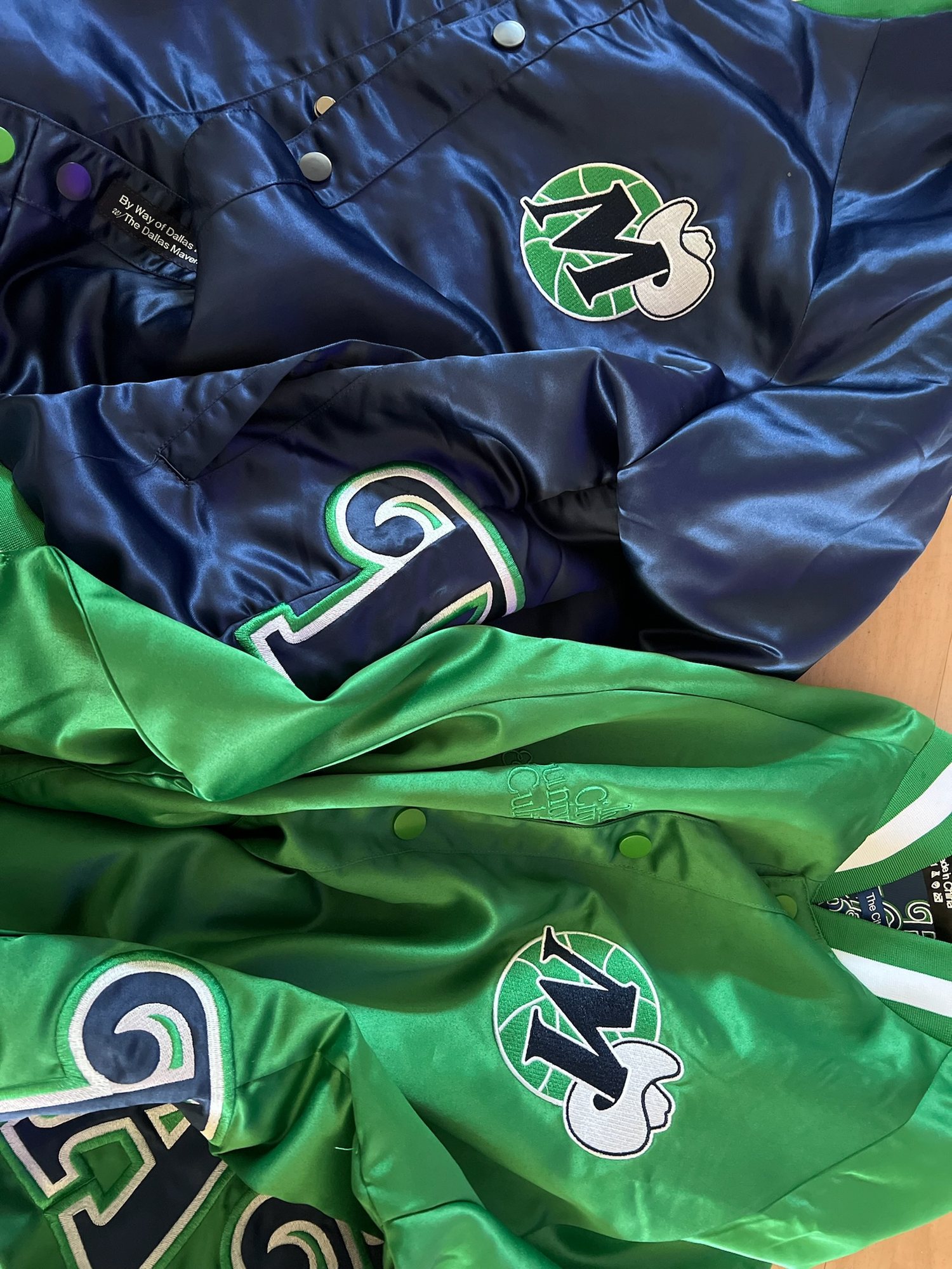 Dallas Mavericks custom satin jacket, denim jacket and apparel