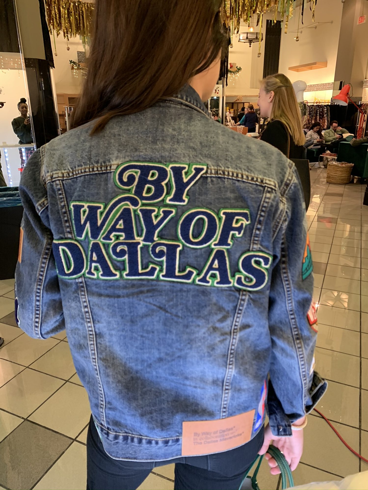 Dallas Mavericks City Edition custom patch denim jacket at the release