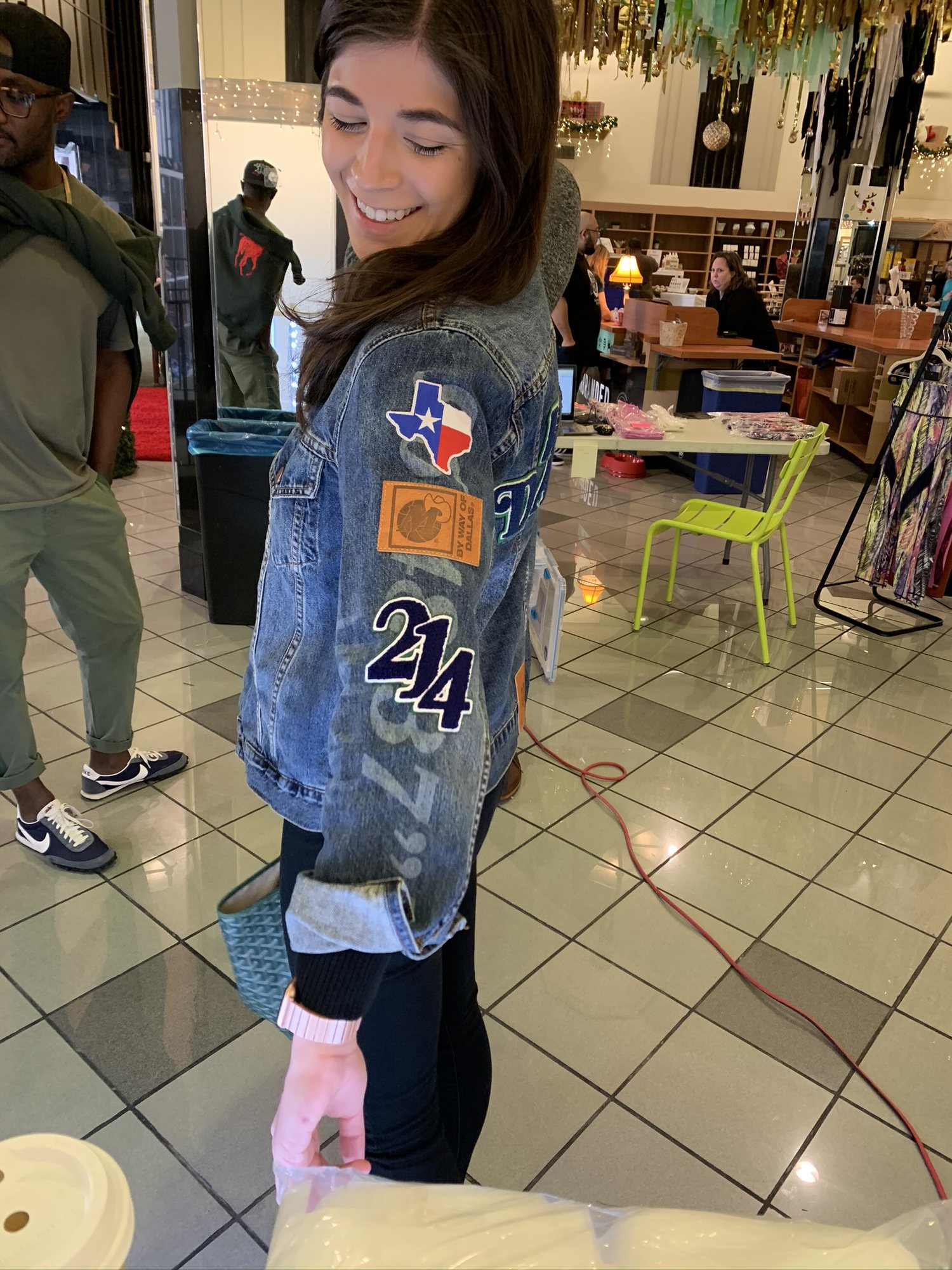 Dallas Mavericks City Edition custom patch denim jacket at the release