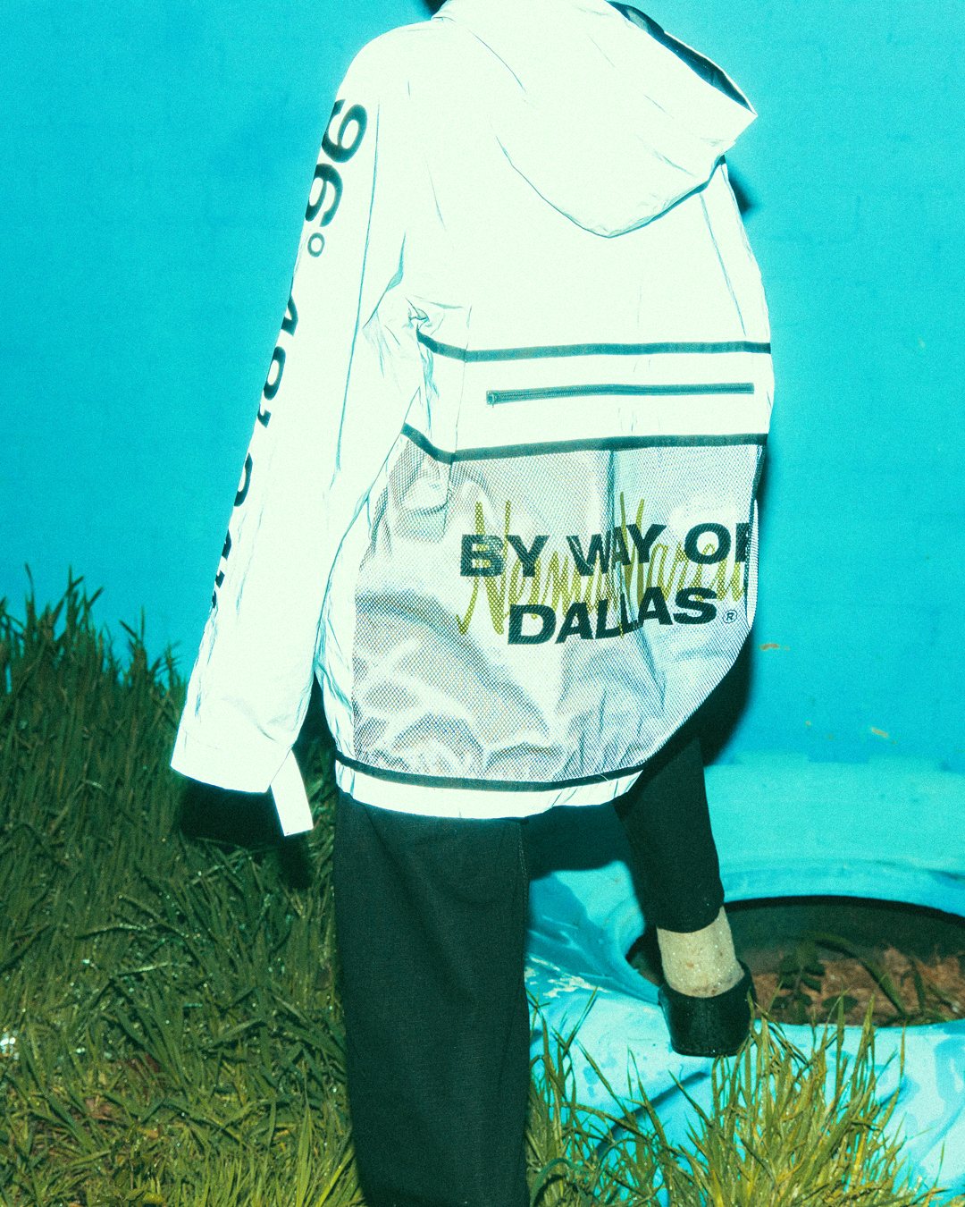 Neiman Marcus custom reflective anorak