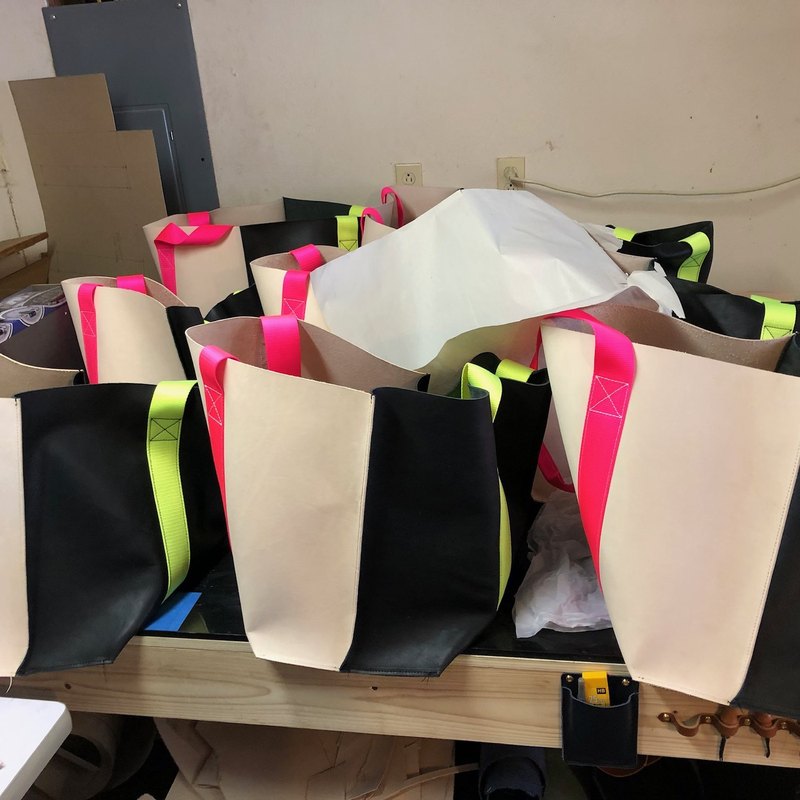 Leather totes: inside the SJT Creative workroom
