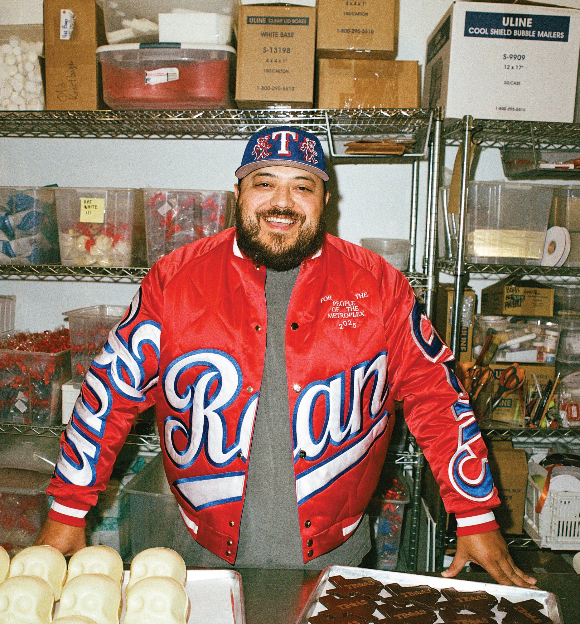 Texas Rangers custom satin jacket campaign