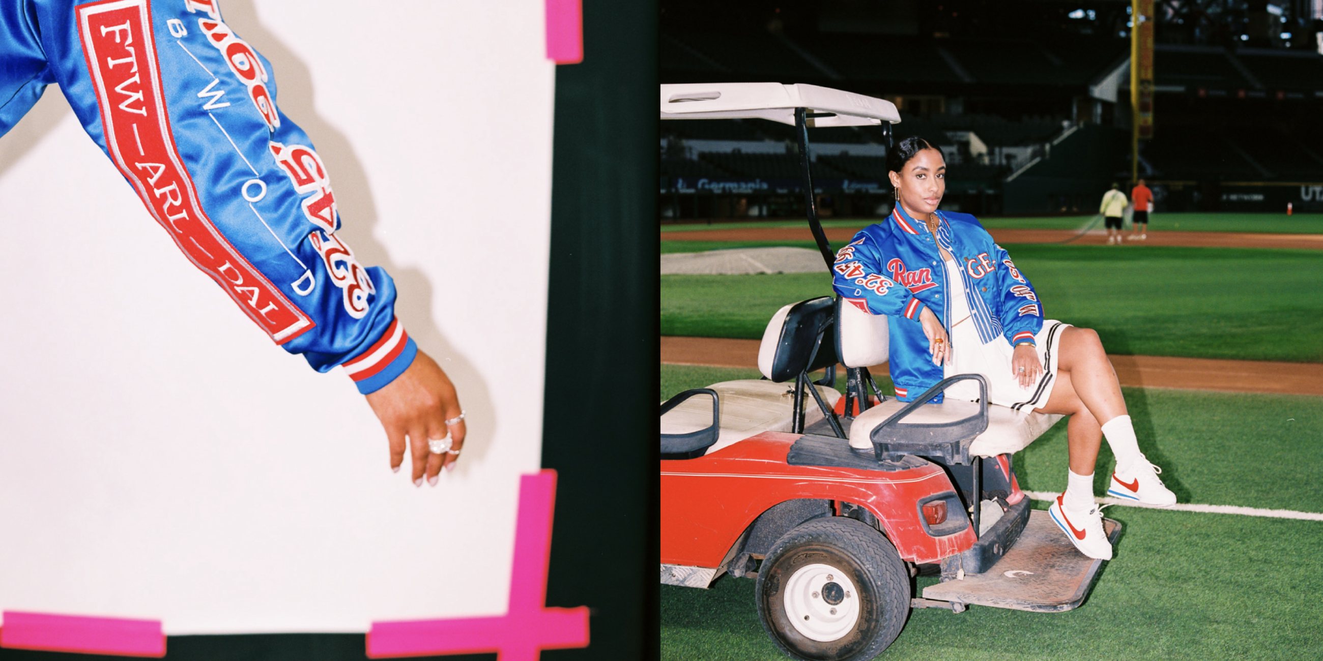 Texas Rangers custom jacket campaign and details