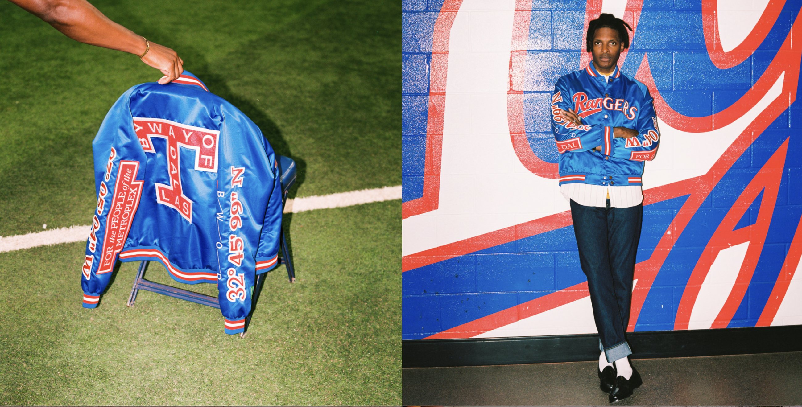 Texas Rangers custom jacket campaign and details