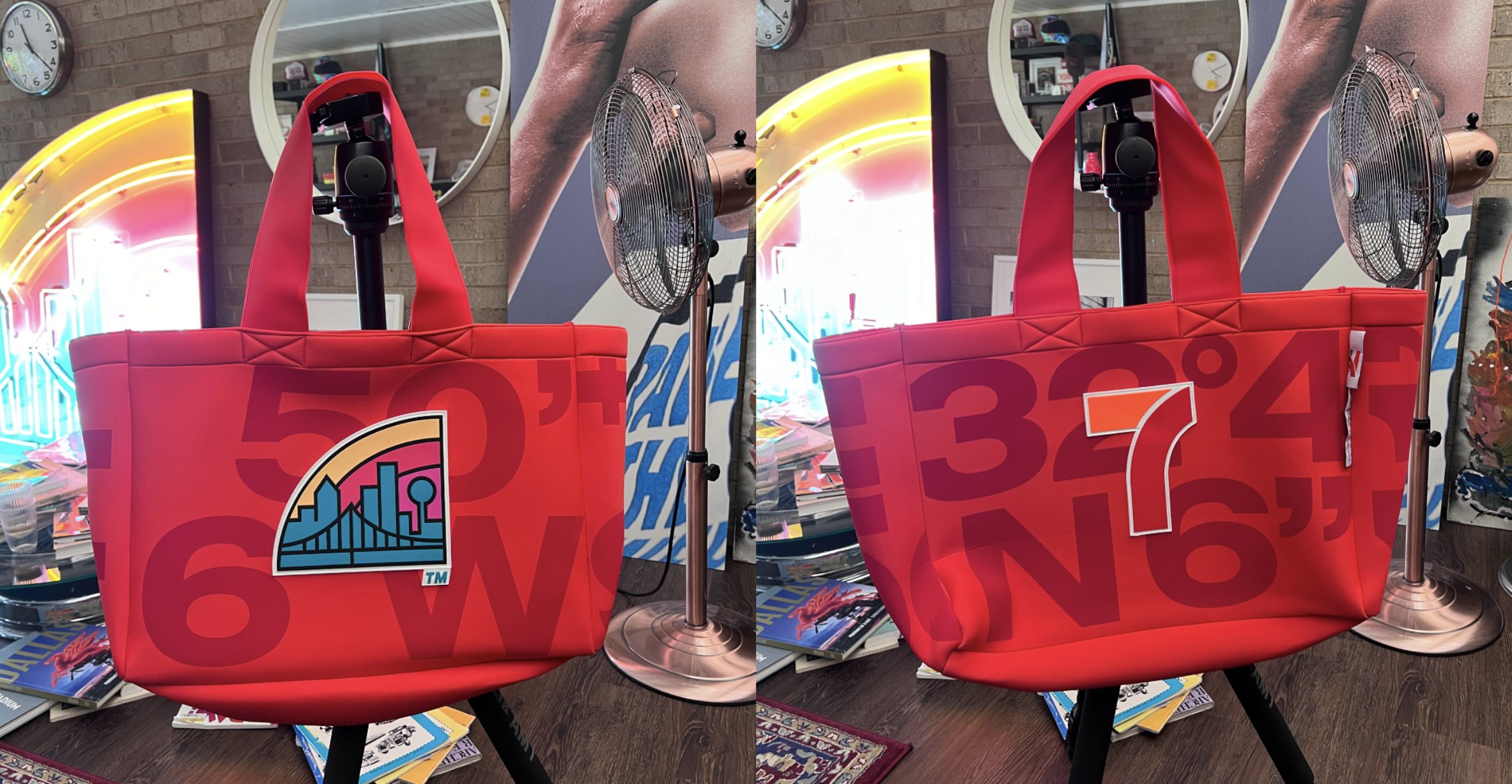 7-Eleven collection CAD and finished product side by side, custom apparel development