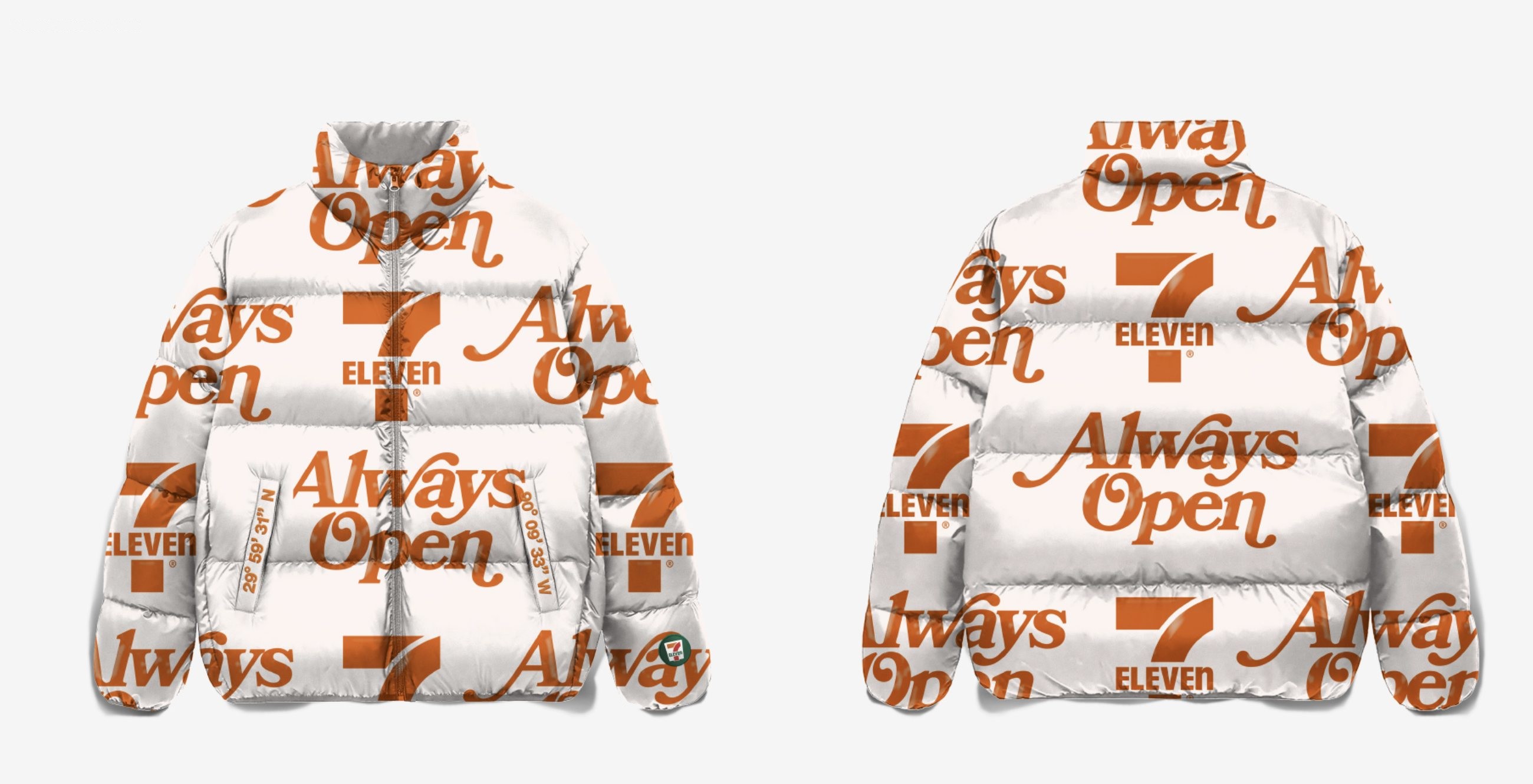 7-Eleven collection CAD and finished product side by side, custom apparel development